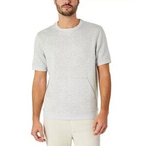 Kenneth Cole Men's Sweatshirt Novel-T Crew Neck Short Sleeve Top Gray  Small